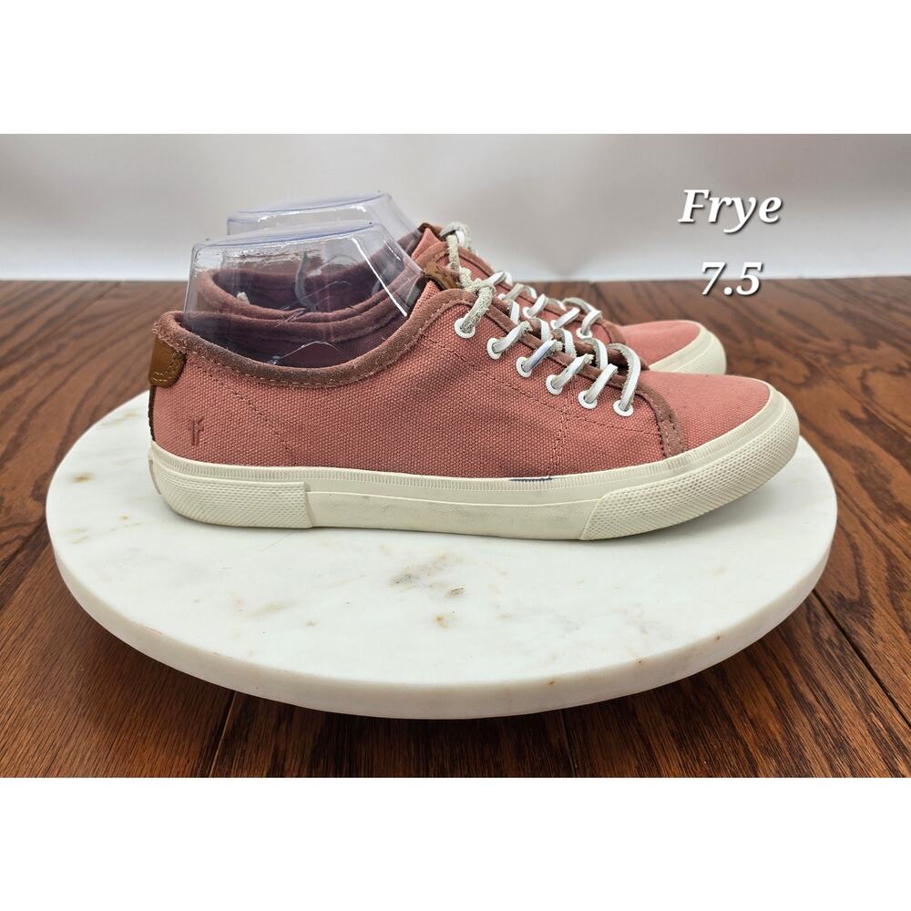 Frye‎  Granola Gia Canvas Low Lace Blush Sneaker